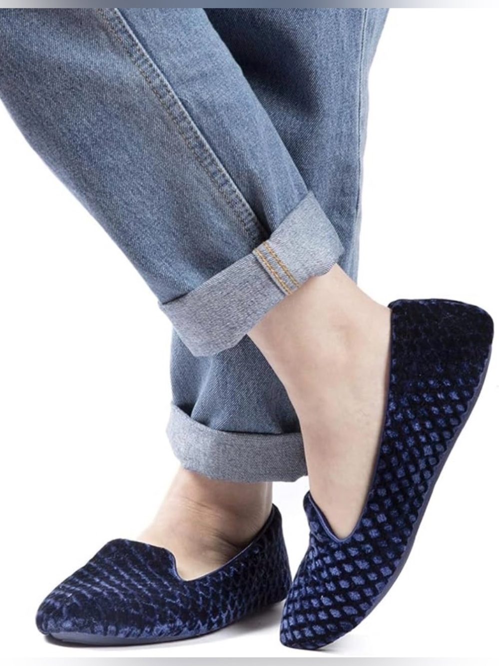 Velour Closed Back Memory Foam Quilted Slipper Black slip ons SIZE 9 NWT
